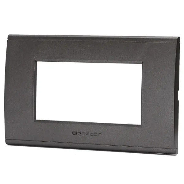 PLACCA A 4 MODULI IN PLASTICA NERA SERIE ABL
