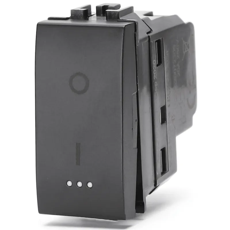 INTERRUTTORE BIPOLARE NERO SERIE ABL