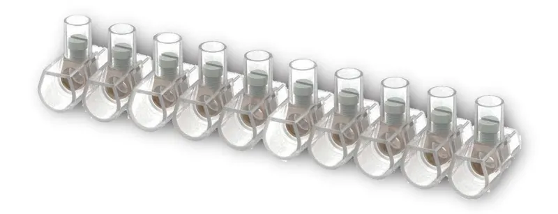 MORSETTI UNIPOLARI A CAPPUCCIO DA 4.0MM² IN STECCA DA 10 PEZZI CADAUNA CONTAKT