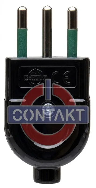 SPINA CIVILE CONTAKT 2P+T 10A S11 ASSIALE NERO