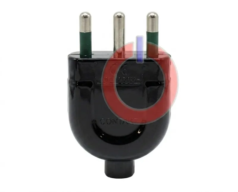 SPINA CIVILE CONTAKT 2P+T 16A 250V NERO