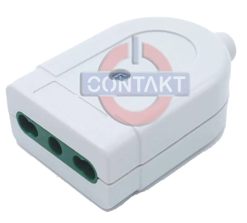 BIPRESA CIVILE CONTAKT 2P+T 16A 250V P17/11 BIANCO