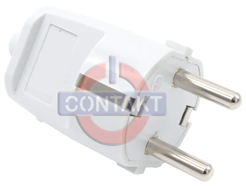 SPINA CIVILE CONTAKT 2P+T 16A 250V STANDARD TEDESCO BIANCO