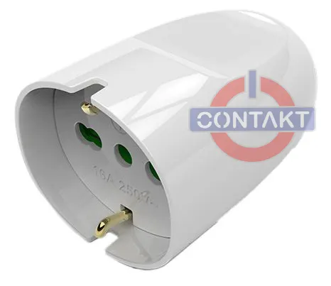 PRESA CIVILE CONTAKT MOBILE 2P+T 10/16A + SCHUKO 250V P40 BIANCO