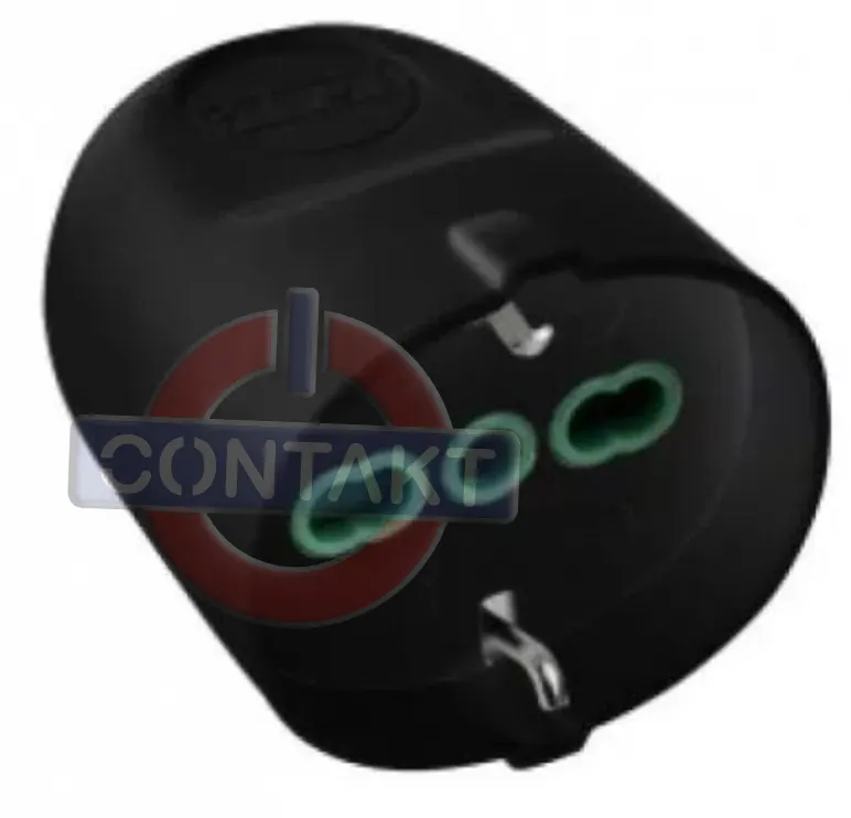 PRESA CIVILE CONTAKT MOBILE 2P+T 10/16A + SCHUKO 250V P40 NERO