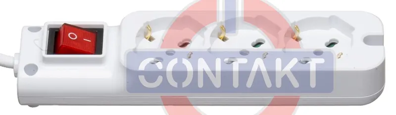 PRESA MULTIPLA CONTAKT 3 BIPRESE+SCHUKO+INTERRUTTORE+CAVO 1.5MT MAX3500W