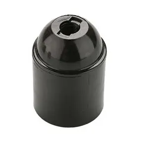 PORTALAMPADE TERMOPLASTICO E27 LISCIO NERO FAI