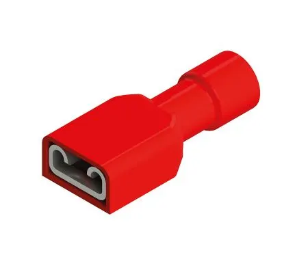 CAPICORDA TOTALMENTE PREISOLATO FEMMINA 6.3X0.8 MM ROSSO 100PZ. ZIPPO (PR.SINGO