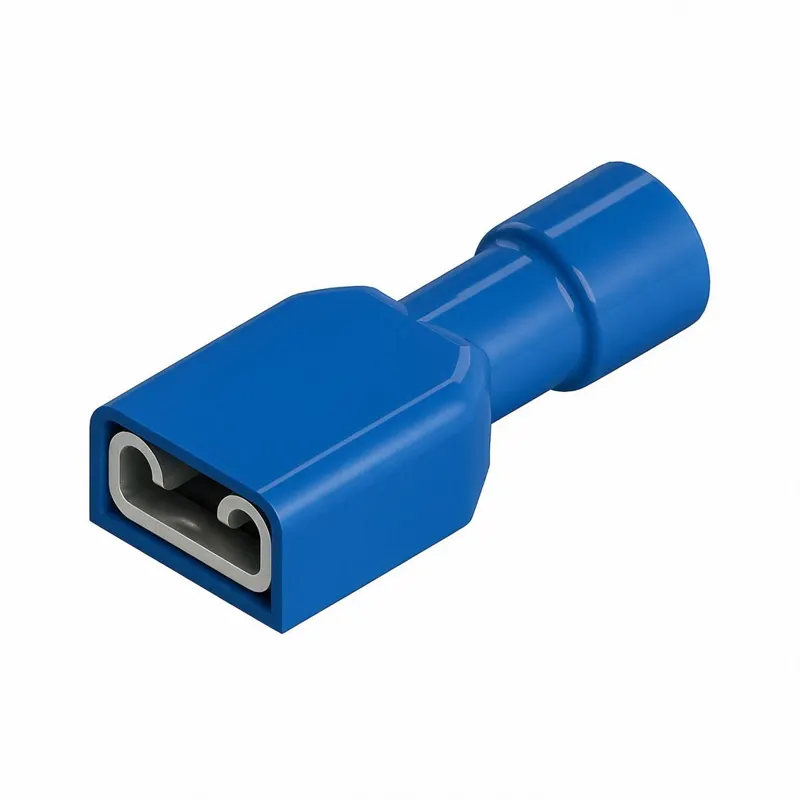 CAPICORDA TOTALMENTE PREISOLATO FEMMINA 4.8X0.8MM BLU 100PZ. ZIPPO (PR.SINGOLO