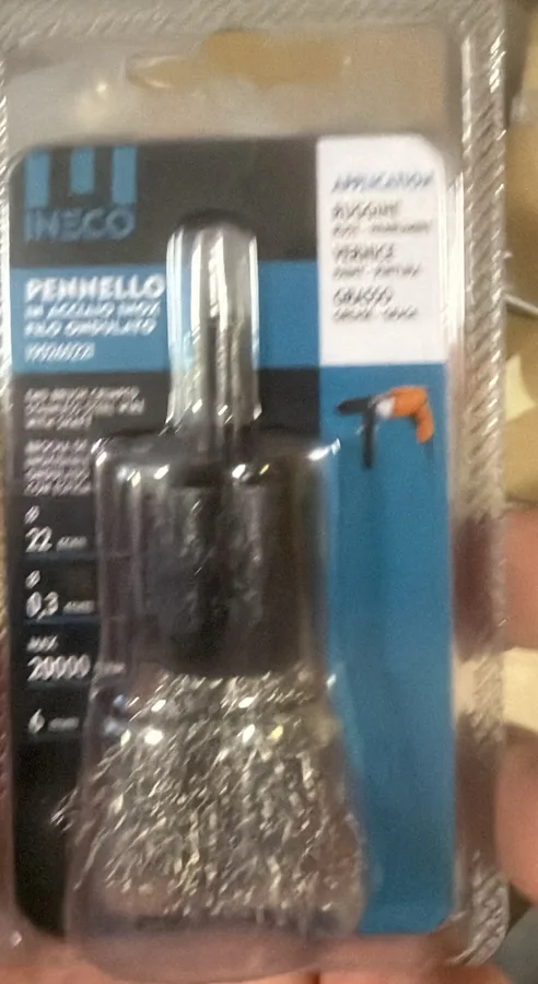 SPAZZOLA PENNELLO FILO ONDUL. INOX 22 MM