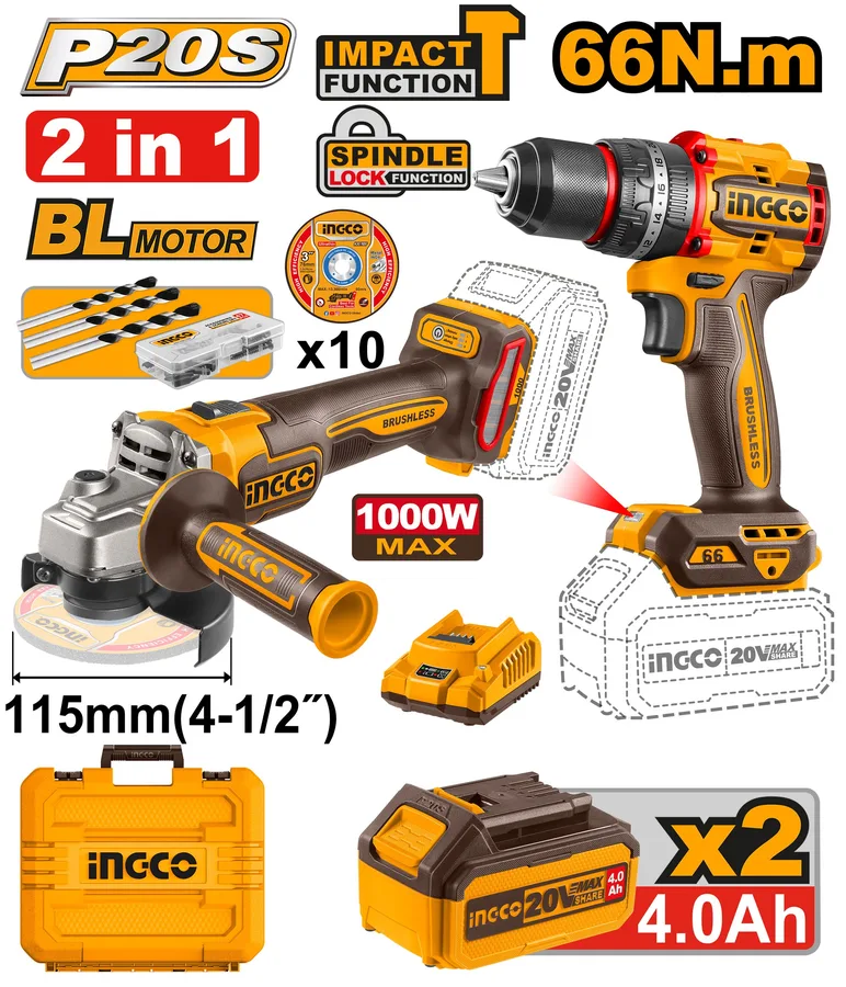 SET SMERIGLIATRICE CAGLI21154 + TRAPANO CIDLI20602 CON VALIGETTA