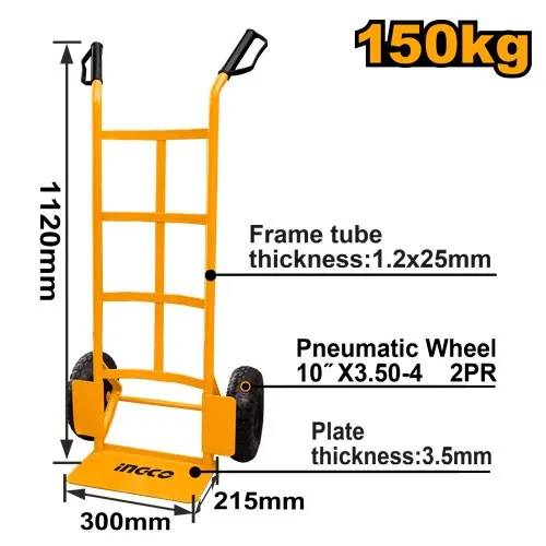 CARELLO 2 RUOTE PNEUMATICHE150 KG