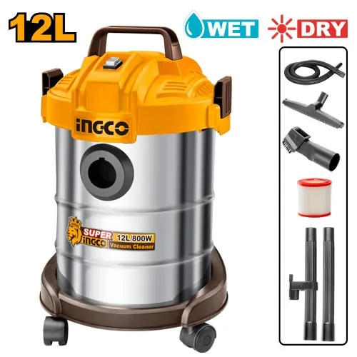 ASPIRAPOLVERE-LIQUIDI INOX 12L 800W