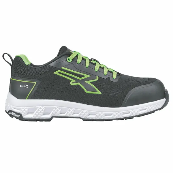 SCARPE ATON NERO/VERDE BASSE