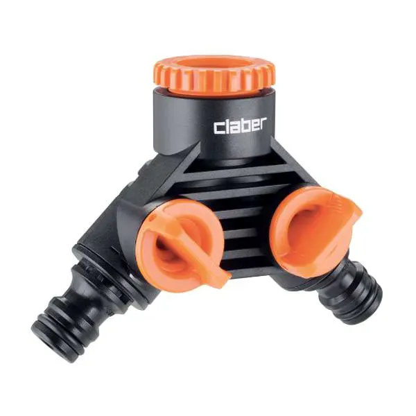 PRESA A DUE VIE 3/4" - 1/2" CLABER 8599