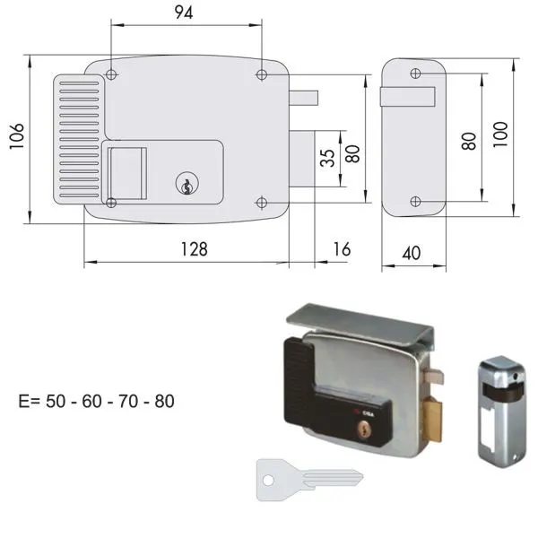 ELETTROSERRATURA APP.FERRO SX 11721-50-2 CISA