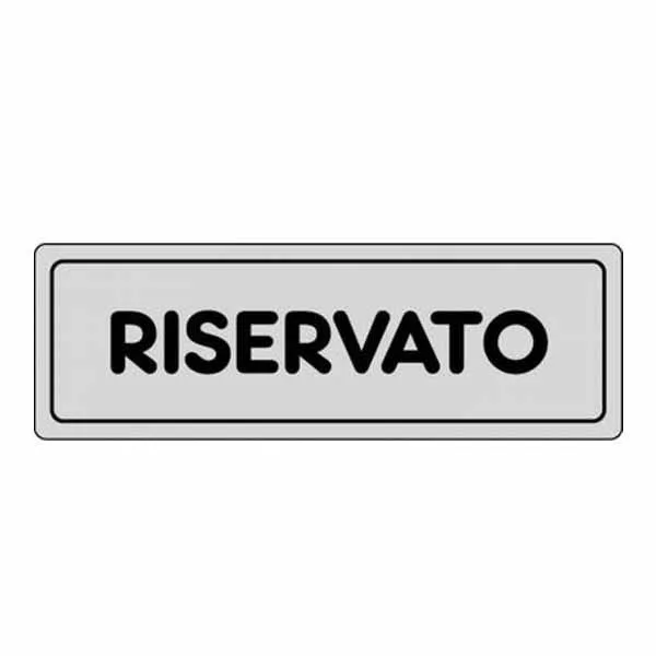 ETICHETTA RISERVATO 15X 5 ADESIVA