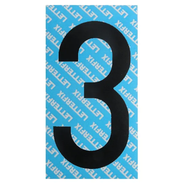 NUMERO ADESIVO NERO SERIE T60 3 LETTERFIX
