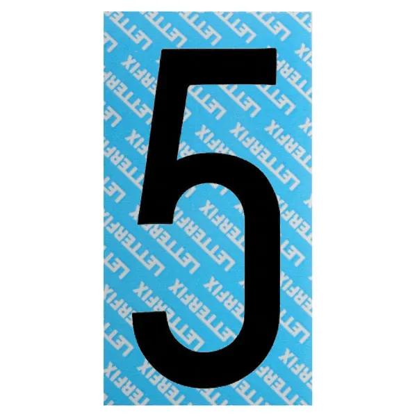 NUMERO ADESIVO NERO SERIE T60 5 LETTERFIX
