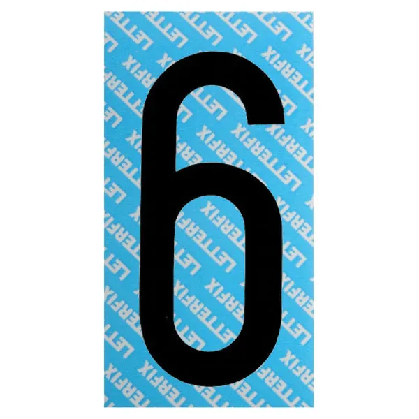 NUMERO ADESIVO NERO SERIE T60 6 LETTERFIX