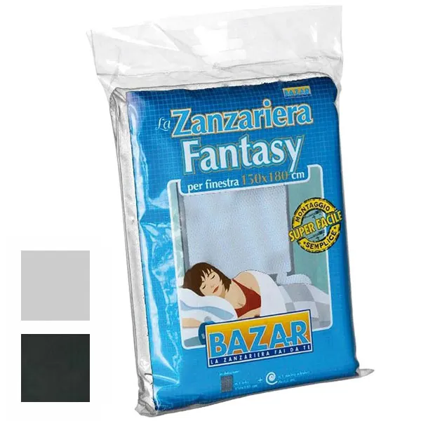 ZANZARIERA VELCRO FANTASY 150X180 NERA MEDAL
