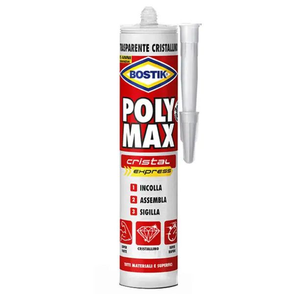 UHU BOSTIK POLY MAX ORIGINAL EXPRESS TRASPARENTE CARTUCCIA GR300