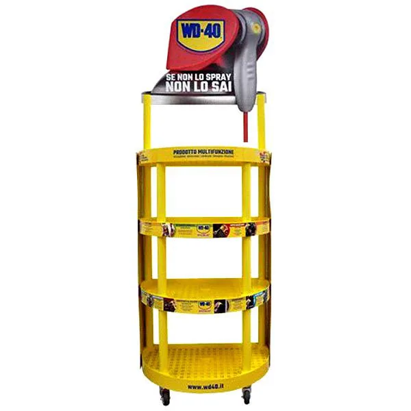 ESPOSITORE 4 RIPIANI VUOTO CM 42X64 H 191 WD40 SC.MERCE ES ART.15 C. 1 N.2 DPR 63 3/72