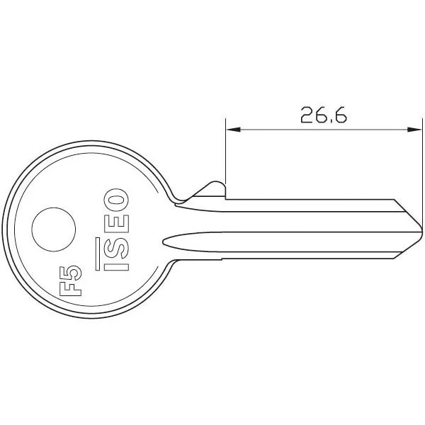 CHIAVE CILINDRI 5SP DX 020259 ISEO PZ 10 GEMAC