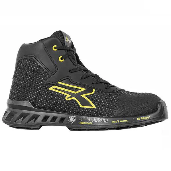 SCARPE JOE NERO/GIALLO ALTE