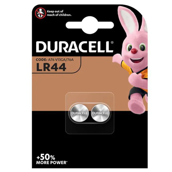 PILA BOTTONE ALKALINA PZ 2 1,5VLR44 DURACELL