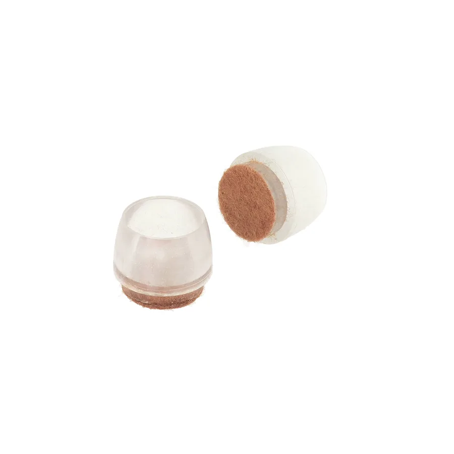 PUNTALE PVC TRASP FELTRO D.22MM PZ4