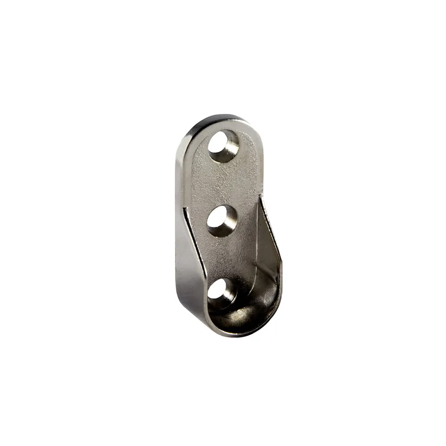SUPPORTO PER TUBI OVALE LATERALE CROMATO
