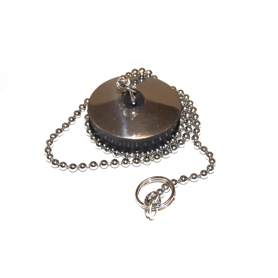 TAPPO C/CATENA E ROSONE INOX 40MM