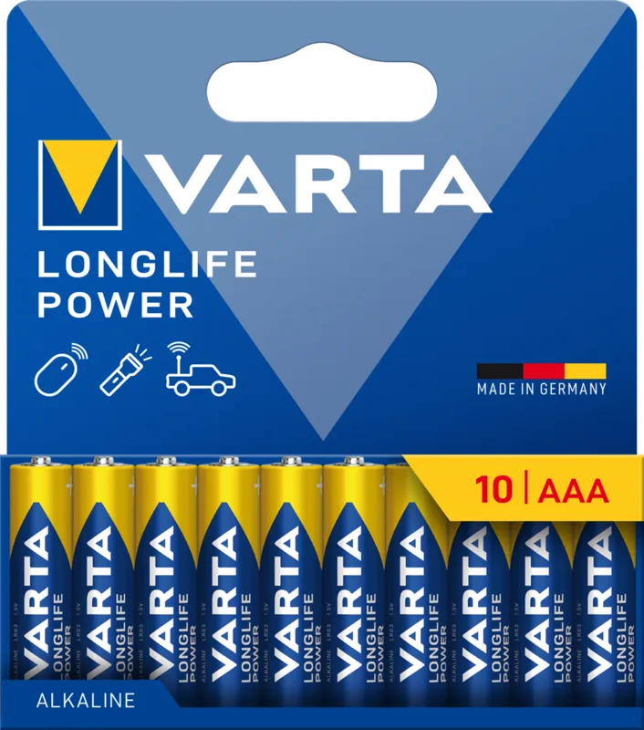 PILE VARTA ALKALINE LONGLIFE POWER MINISTILO AAA BL.10 CONF.10