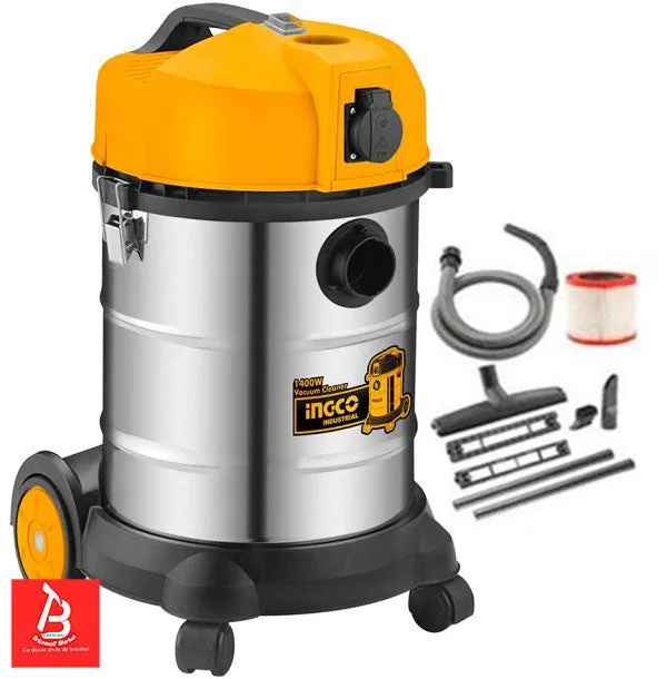 ASPIRAPOLVERE-LIQUIDI INOX 1400W 30LT