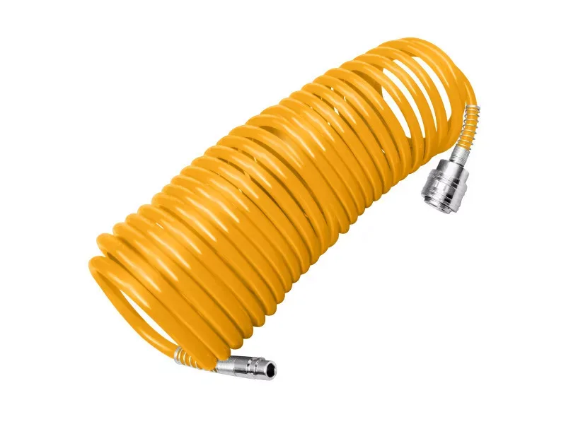 TUBO SPIRALATO PU 5/8 C/RACCORDI 10MT. TUBO SPIRALATO PU 5/8 C/RACCORDI 10MT