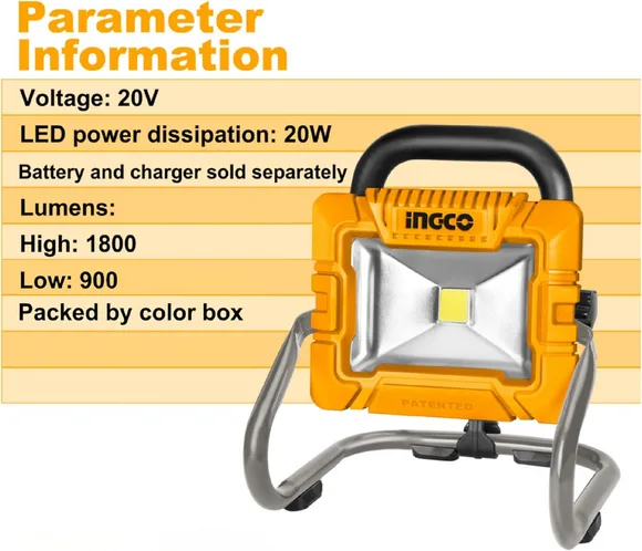 FARETTO LED 20W - 20V NUDO 1800LUM
