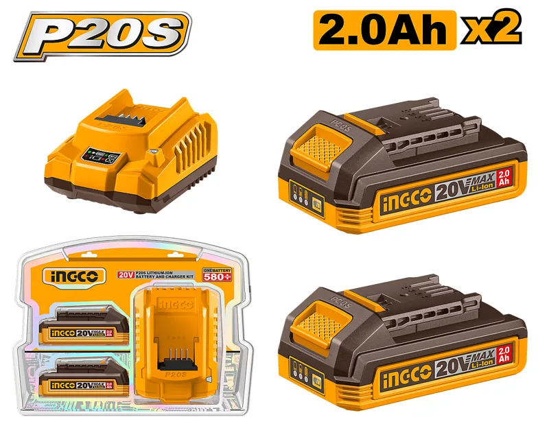 KIT CARICABATTERIA(FCLI2001E) + 2 BATTERIE 2Ah (FBLI2001E)