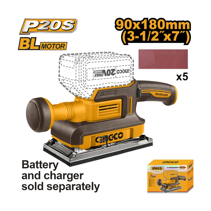 LEVIGATRICE A BATTERIA BRUSHLESS 90X180MM NUDA. LEVIGATRICE A BATTERIA BRUSHLESS 90X180MM NUDA