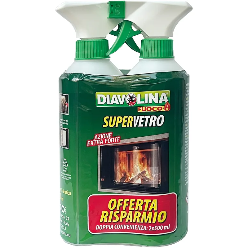 DETERGENTE VETRI SPRAY 500 ML + RICARICA 500 ML