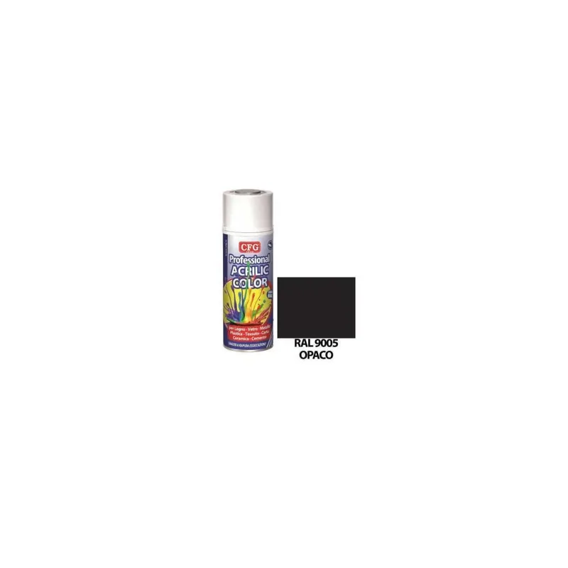 SMALTO SPRAY 400ml NERO OPACO RAL9005