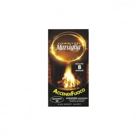 ACCENDIFUOCO FIAMMIFERI MARSIGLIA LEGNO 20 PZ