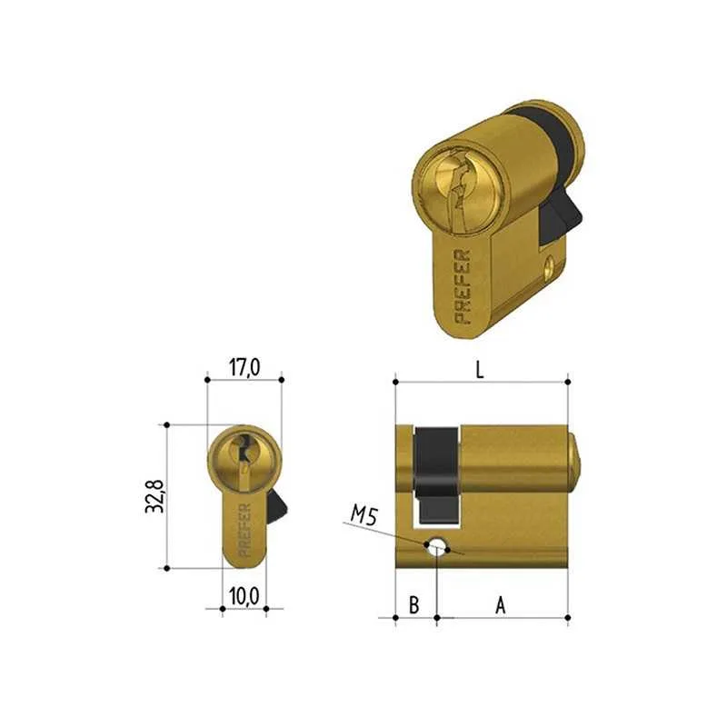 CILINDRO INFILARE mm 32 6A00 PREFER