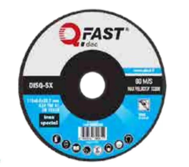 DISCO DA SMERIGLIO PER INOX 115X6,0 QFAST