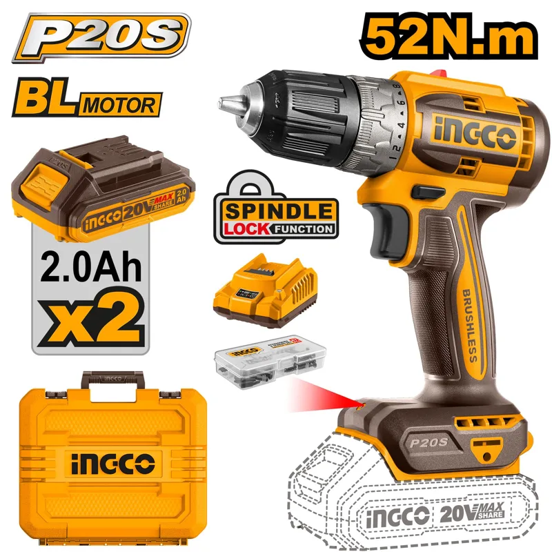 SET CDLI20453E + CIWLI2040E C/2 BATTERIE 2AH E CARICABAT